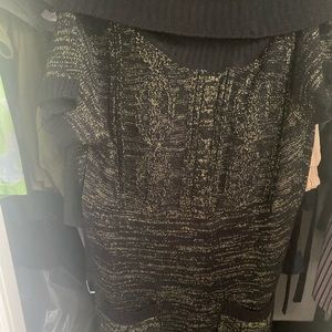 Sweater dress gold and black